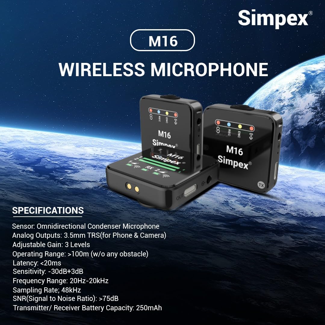 Simpex M16 Wireless Microphone – SScamera